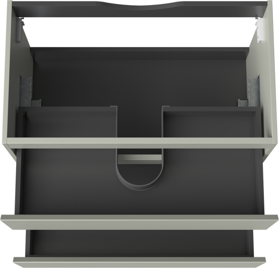 Linie Lado meuble sous-vasque suspendu 80 x 46 cm greige 2 tiroirs