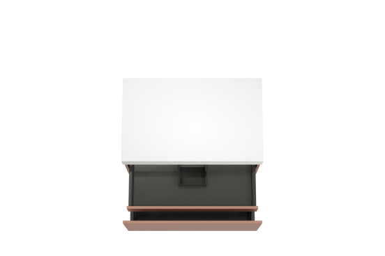 Balmani Sfera hängendes Möbelstück Set: 90 x 55 cm, Cotto, mit Dominus Einzel Waschtischplatte, Solid Surface Weiß matt