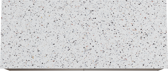 Balmani Mitra zwevend badkamermeubel 135 x 55 cm amerikaanse notelaar met Stretto enkel of dubbel tablet in mat wit/zwart terrazzo