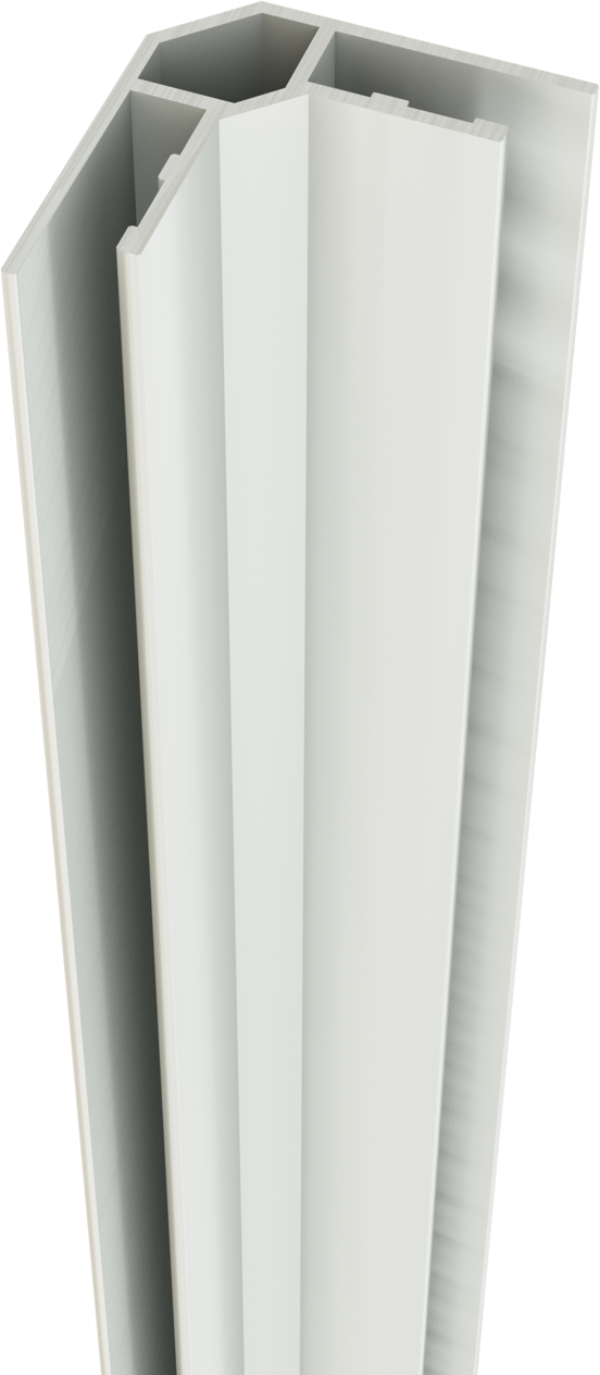 Luca Varess Silk Eckprofil, 32x260 cm, weiß matt