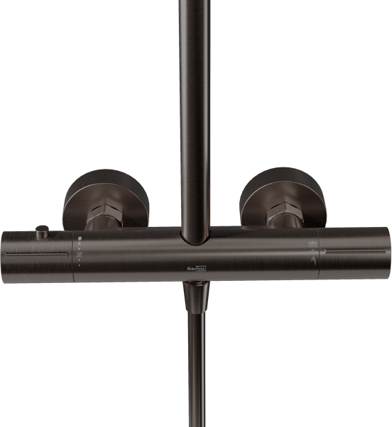 Blaufoss Round 300 thermostatische regendoucheset Brushed GunMetal