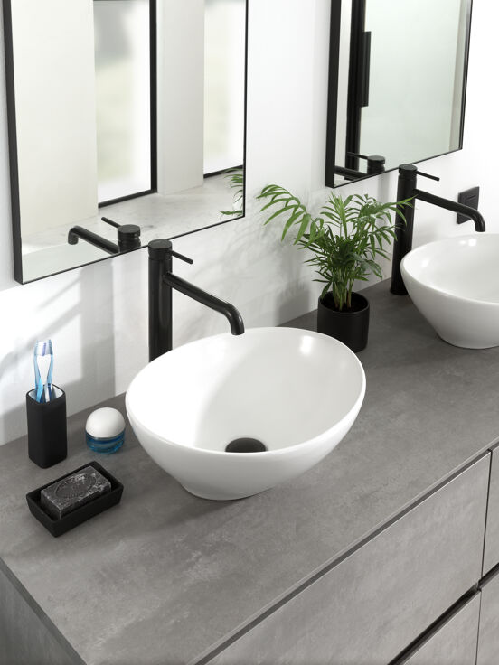Luca Varess Denza vasque à poser porcelaine blanc mat ovale 40,5 x 34 cm