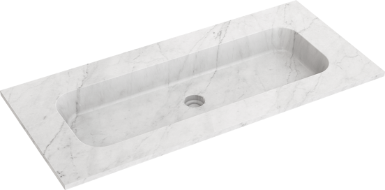 Balmani Tablo Arcato plan simple marbre carrare 120 x 55 cm