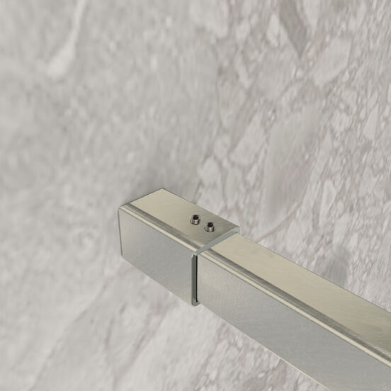 Balmani Modular douche à l'italienne 110 x 200 cm verre transparent profil inox brossé