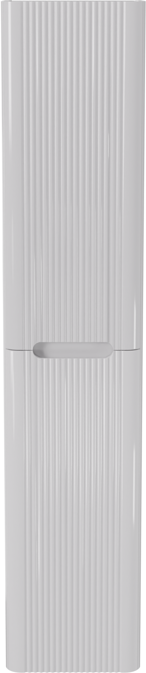 Linie Curvo zwevende badkamerkast glanzend wit 35 x 30 x 170 cm vert. sym. groef