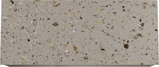 Balmani Mitra meuble salle de bains suspendu 135 x 55 cm noyer américain avec Stretto tablette simple ou double en terrazzo greige terrazzo