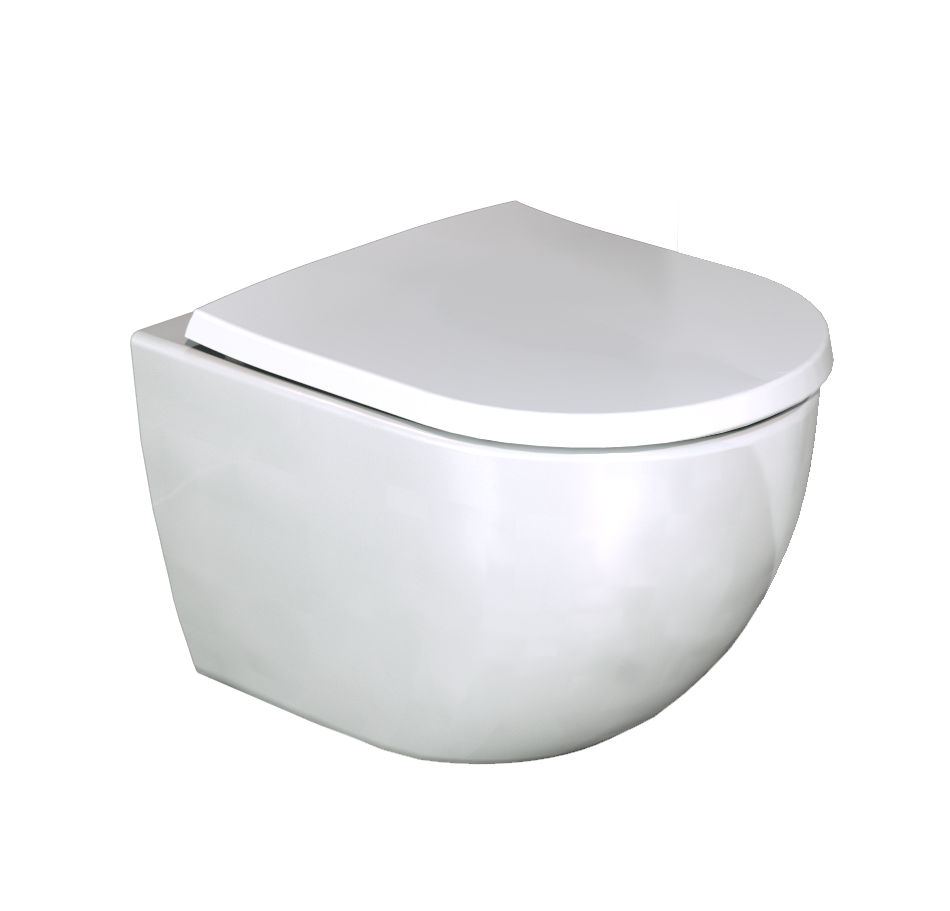 Luca Varess Finesso hangend toilet hoogglans wit randloos compact