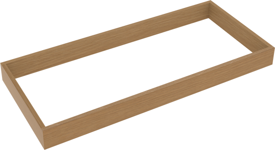 Balmani Legno sokkel voor wastafelonderkast verweerde eik 120 x 52,5 cm