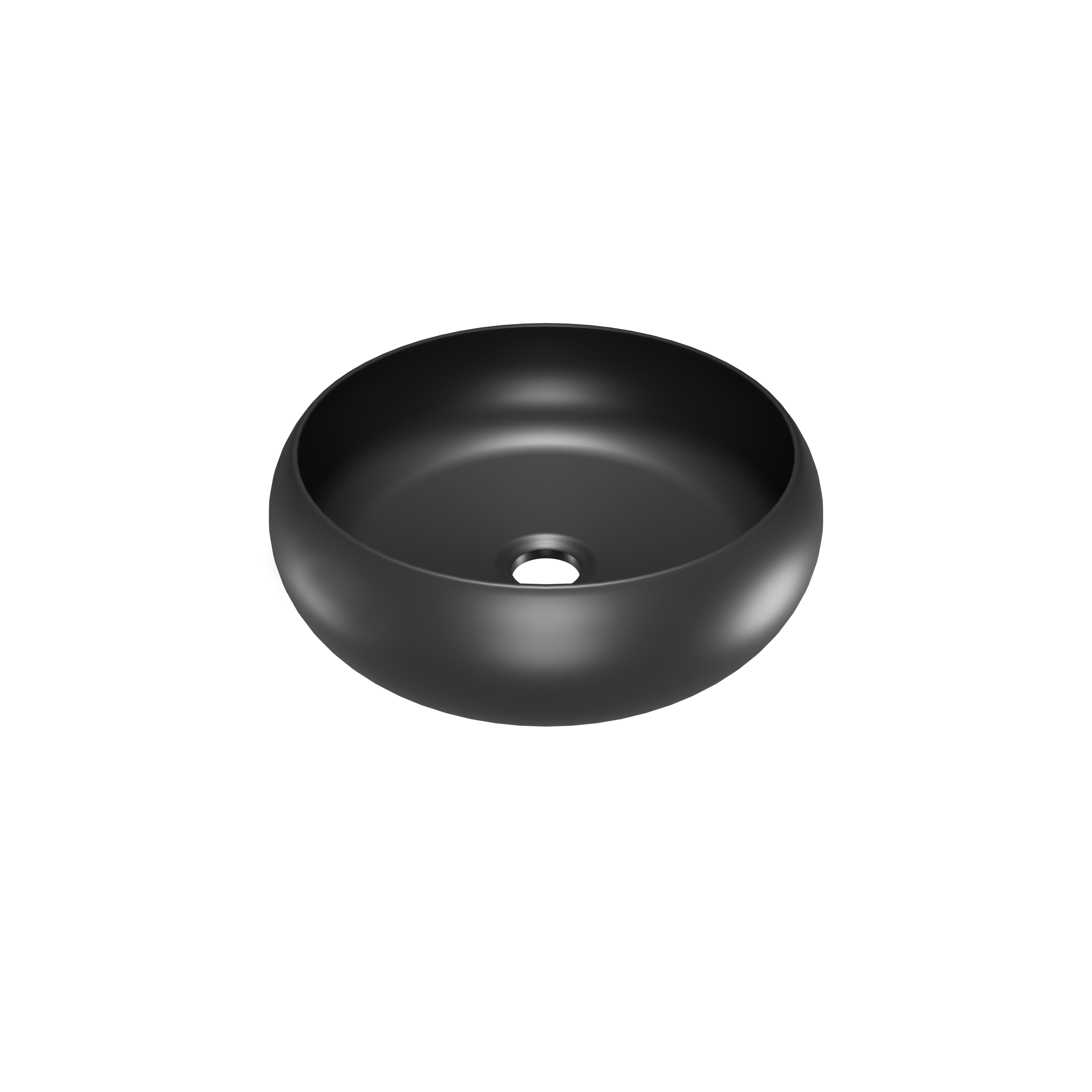 Luca Varess Vita waskom mat zwarte porselein rond Ø 36 cm