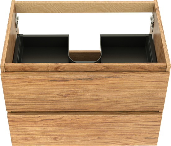 Balmani Lucida meuble sous-lavabo suspendu 75 x 55 cm teck 2 tiroirs