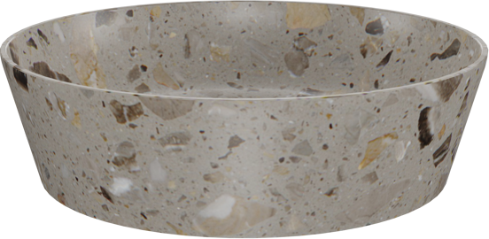 Balmani Still waskom greige terrazzo rond  Ø 38 cm