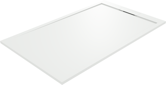 Balmani Andes Duschwanne: 160 x 100 cm, Solid Surface, Weiß matt