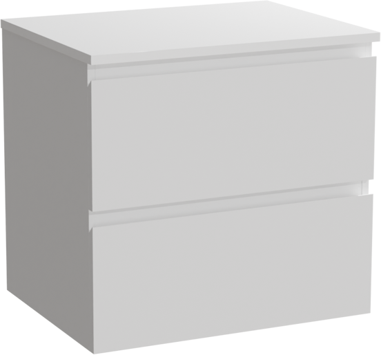 Linie Lado meuble salle de bains suspendu 60 x 46 cm blanc mat avec Lado tablette simple en marbre composite blanc brillant