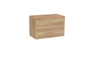 Storke Seda zwevend badmeubel 95 x 52 cm ruw eiken met Panton enkel wastafelblad in melamine ruw eiken