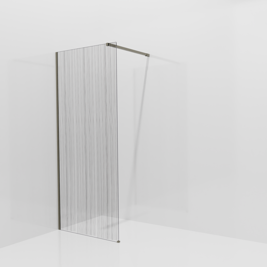 Balmani Modular Walk-In Dusche: 90 x 200 cm, Mikado, inklusive Coating, Profil Stein Grau