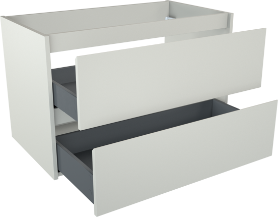 Storke Seda zwevend wastafelonderkast 95 x 52 cm mat wit 2 lades