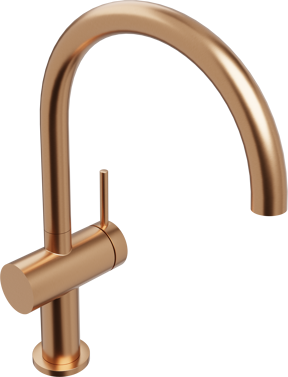 Blaufoss Round 360 EcoStart Niedrige Waschtischarmatur Brushed Rosegold