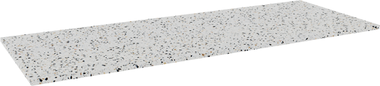 Balmani Stretto tablette simple ou double Bianco Nero terrazzo 150 x 55 cm