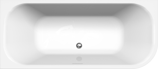 Luca Varess Mezzo baignoire d'angle gauche duo 170 x 75 cm acrylique blanc brillant