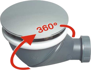 Wirquin James douche afvoer Ø90mm chroom