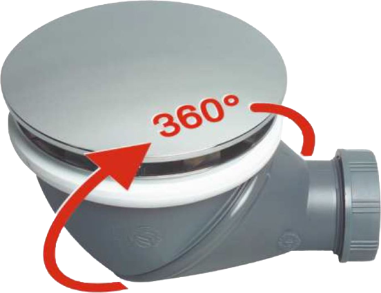 Wirquin James douche afvoer Ø90mm chroom