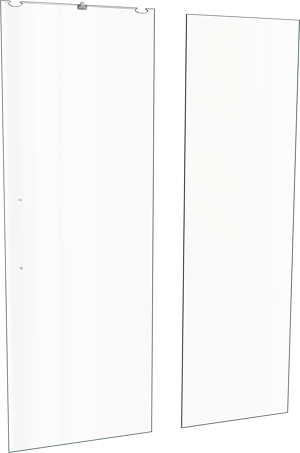 Balmani Senses Design douche schuifdeur omkeerbaar 140 cm x 210 cm Helder glas