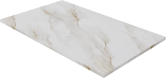Luca Varess Suite douchebak 140 x 90 cm composietmarmer Marble Gold 