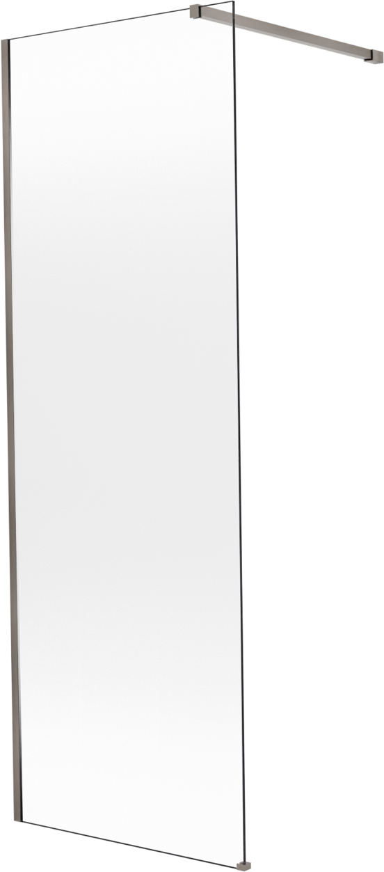 Balmani Modular inloopdouche: 80 x 200 cm, Permafrost met coating, Brushed GunMetal profielen