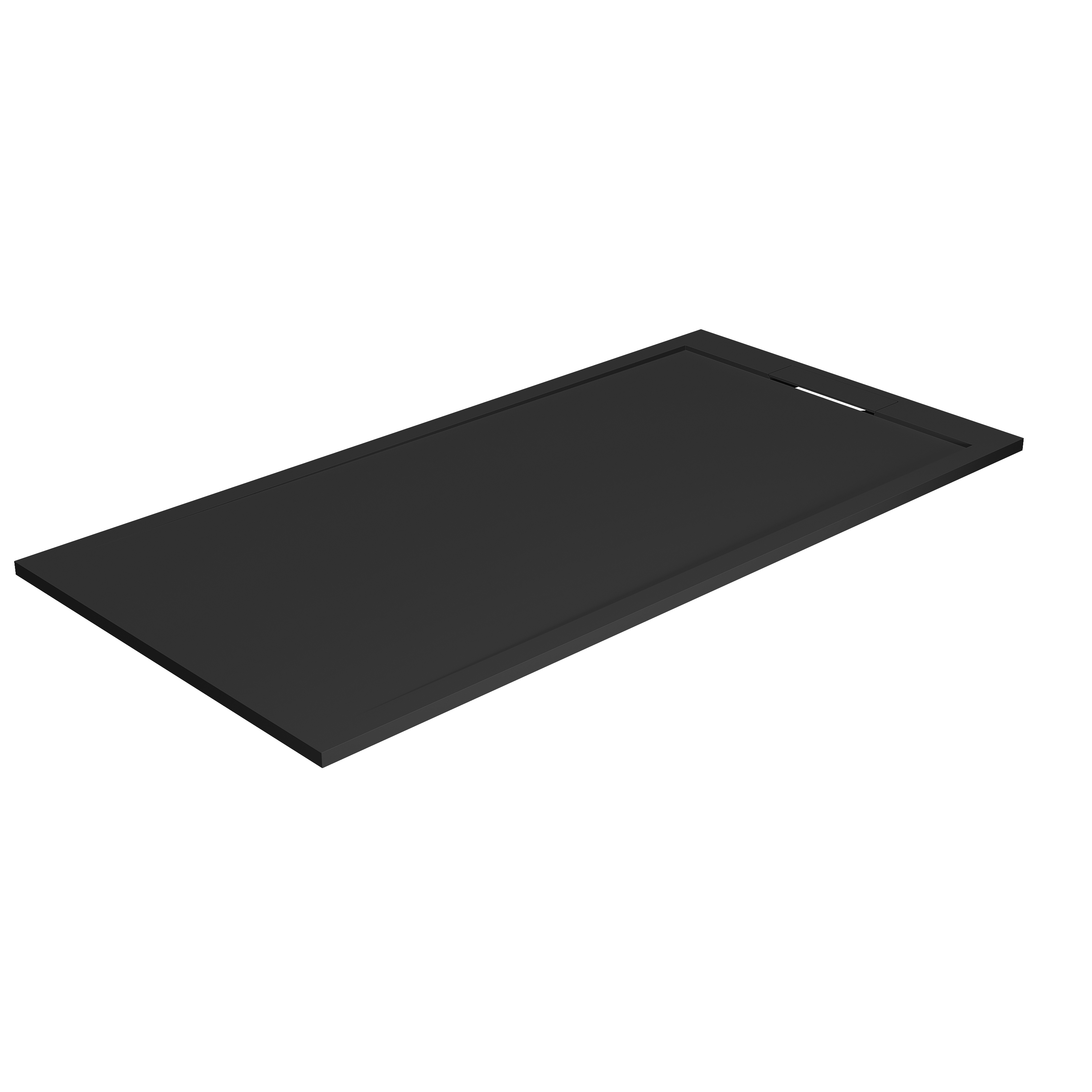 Balmani Andes douchebak 180 x 90 cm top solid mat zwart