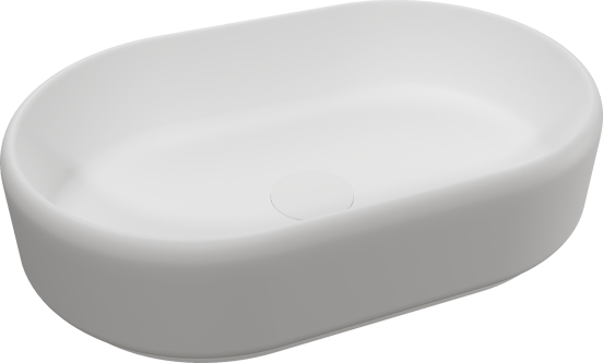 Balmani Scala waskom mat witte Solid Surface ovaal 54 x 36 cm