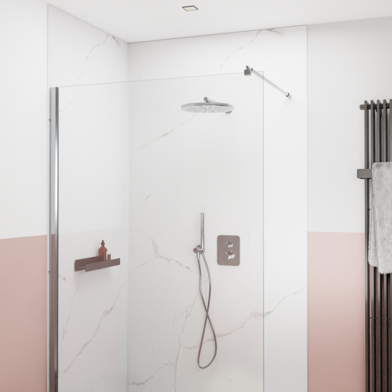 Blaufoss Nola 300 Tête de douche rond 30 cm avec support mural chrome
