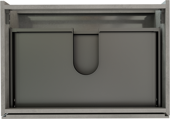 Storke Edge meuble sous-vasque suspendu 75 x 52 cm béton gris foncé 2 tiroirs