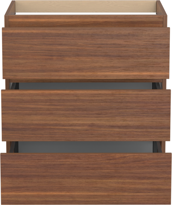 Balmani Lucida meuble sous-lavabo a poser 75 x 55 cm noyer Américain 3 tiroirs