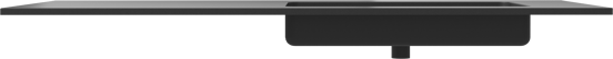 Storke Scuro plan vasque asymétrique à droite quartz mat 130 x 52 cm combinaison armoire 45 cm