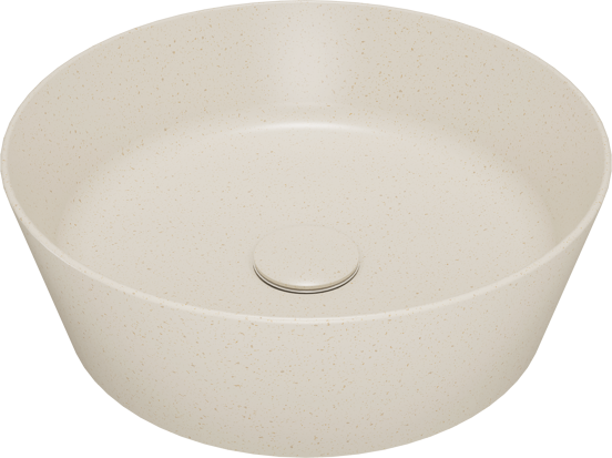 Storke Cona waskom beige granita solid surface rond Ø 36 cm