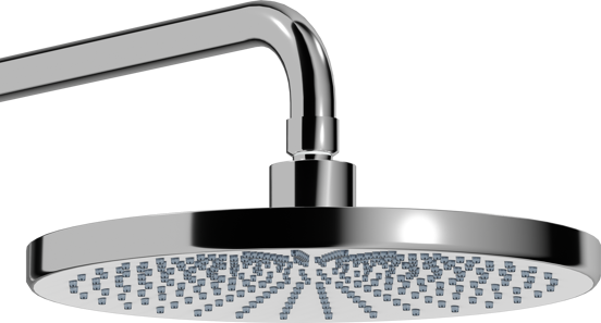 Blaufoss Onos 250 thermostatische kraan regendoucheset glanzend chroom en wit