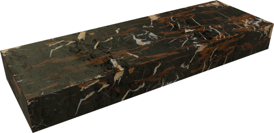 Balmani Nova Handwaschbecken: Portoro Gold Marmor, 60 x 20 cm