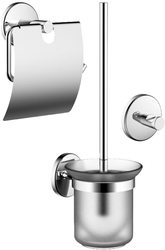 Linie Ecco wc-accessoireset chroom