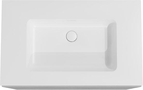 Storke Edge meuble salle de bains à poser 85 x 52 cm béton gris foncé avec Mata plan simple en solid surface blanc mat