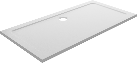 Linie Calisto douchebak 140 x 70 cm rechthoek composietmarmer wit glanzend