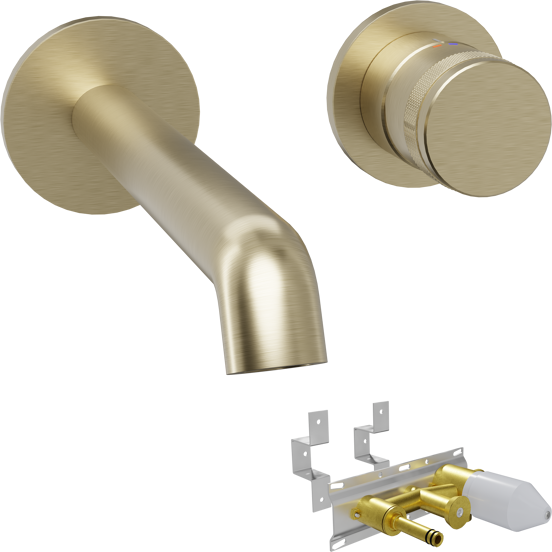 Blaufoss Pavilion robinet de lavabo à encastrer Brushed Champagne Gold