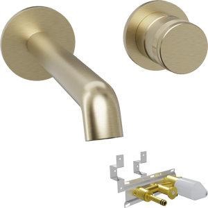 Blaufoss Pavilion inbouw wastafelkraan Brushed Champagne Gold