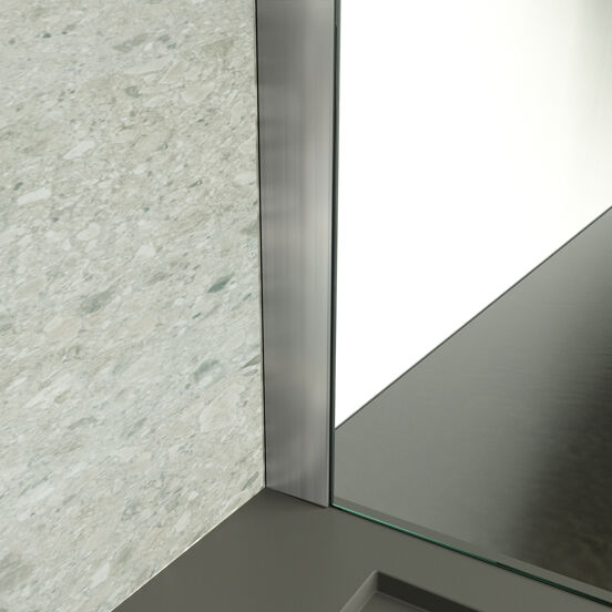 Balmani Modular douche à l'italienne 110 x 200 cm verre transparent profil inox brossé