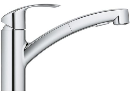 Grohe Eurosmart keukenkraan met uittrekbare kop chroom