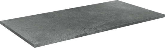 Linie Lado tablette simple mélaminé gris ardoise 90 x 46 cm