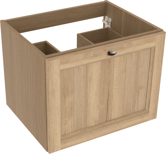 Balmani Lemon meuble sous-vasque suspendu 67,5 x 55 cm chêne vieilli 2 tiroirs
