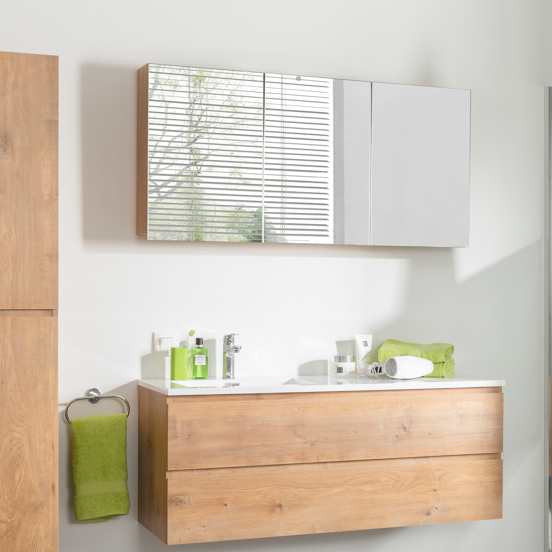 Storke Beta spiegelkast 120 x 60 cm naturel eiken