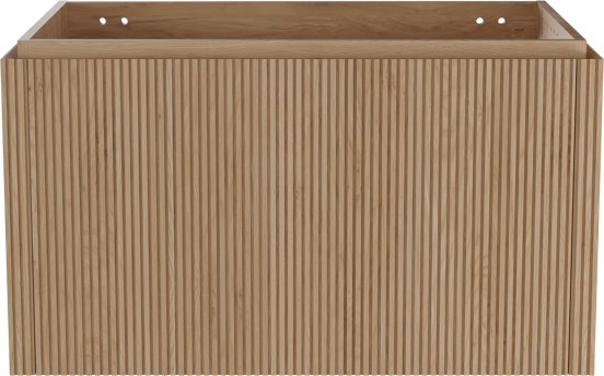 Balmani Eclips meuble sous-lavabo suspendu 90 x 55 cm Chêne naturelle 2 tiroirs Nervure sym. vert.