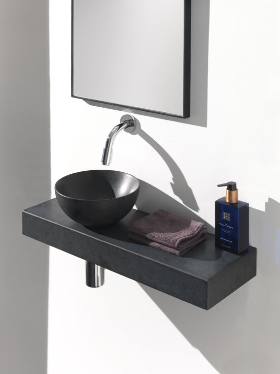 Balmani Nova Handwaschbecken: Granit, poliert, 60 x 20 cm