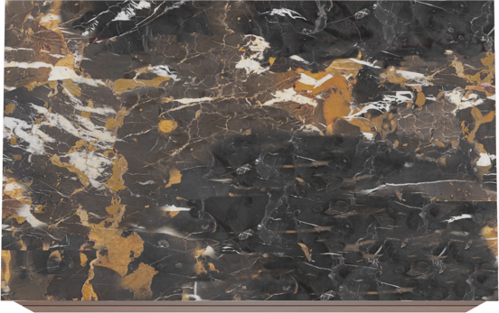 Balmani Mitra zwevend badkamermeubel 90 x 55 cm notelaar met Stretto enkel tablet in marmer portoro gold